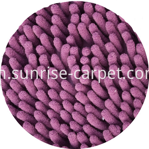 Chenille Rug with Microfiber purple